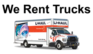 We rent trucks U-Haul truck image